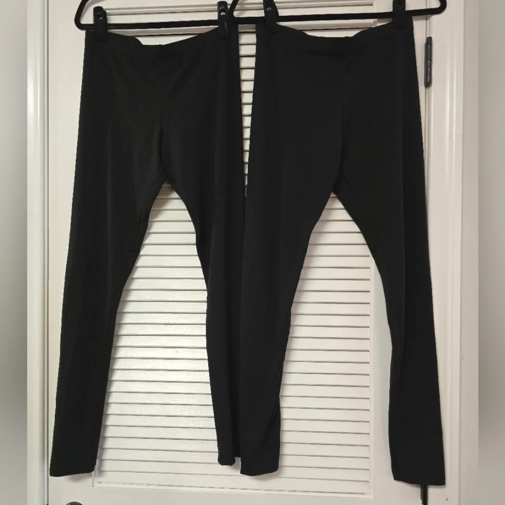Felina - (NWOT) Two Pairs Black Soft Activewear Workout Athletic Leggings Bundle